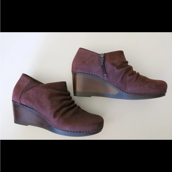 Dansko Comfort wedge heel ankle boots bootie slouchy Sheena